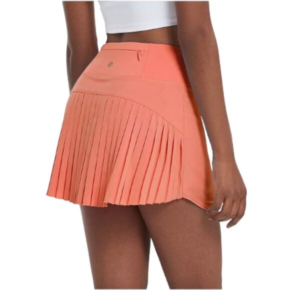 Baleaf Pants - Women's XS Baleaf Pleated Athletic Skirt/Skort in Peach Pleated High Waist
